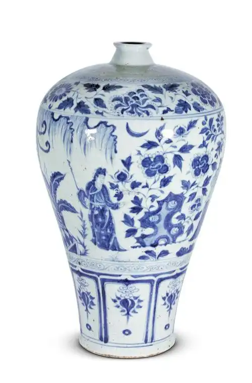 元 青花人物故事图梅瓶