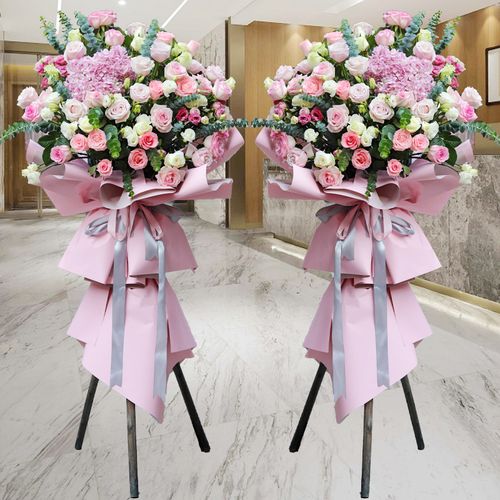 嘉兴桐乡嘉d善南湖花店大麦麦穗气球开业花篮同城开张鲜花速递庆