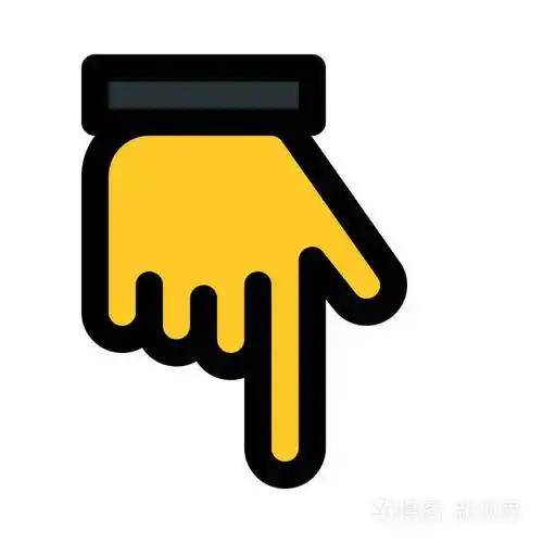 反手指数指向下五颜六色的向量例证