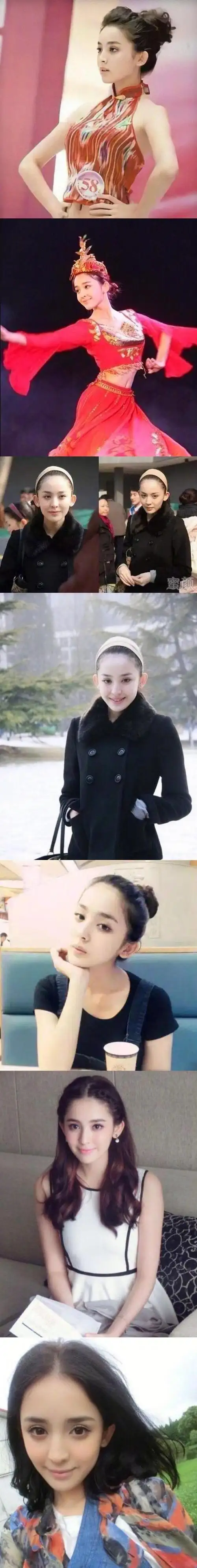 古力娜扎参加北京电影学院考试时的照片,素颜生图还带点婴儿肥