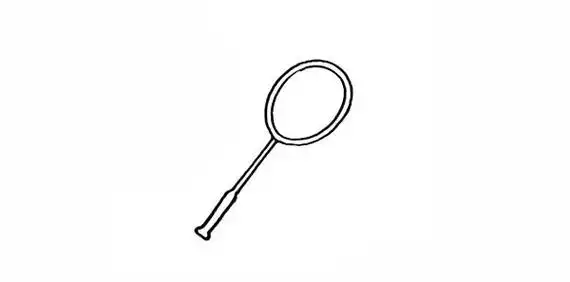 羽毛球拍怎么画 羽毛球拍简笔画画法步骤图教程,图片,简笔画-学笔画