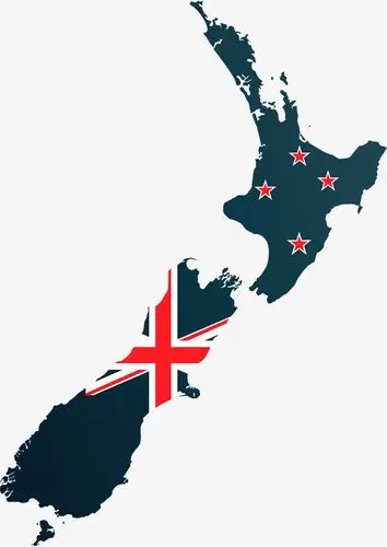 本新西兰地图上的国旗素材来源于社稷网官方网站中的元素版块.