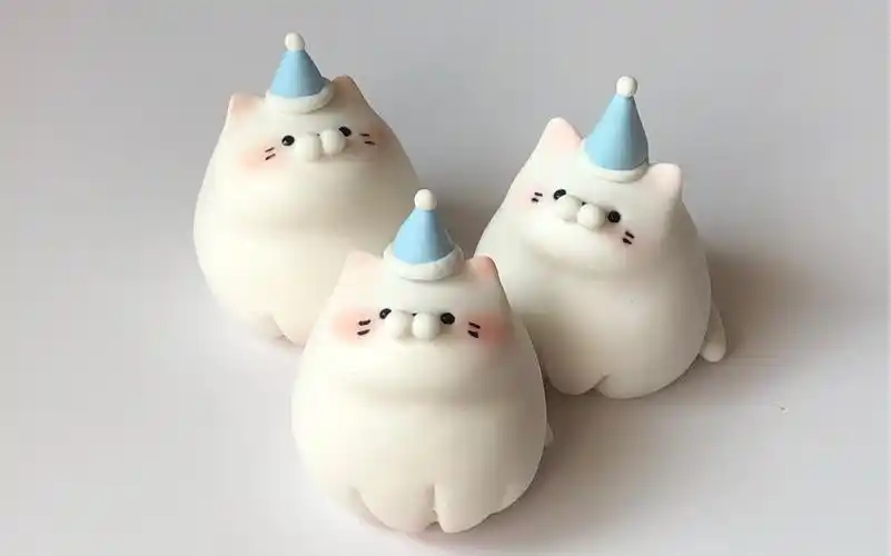 粘土|奶里奶气的小白猫