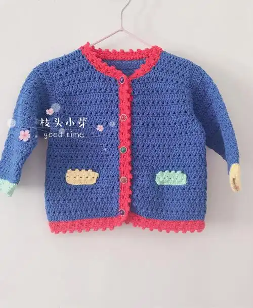 机器人图案男宝宝钩针小开衫毛衣-编织教程-编织人生