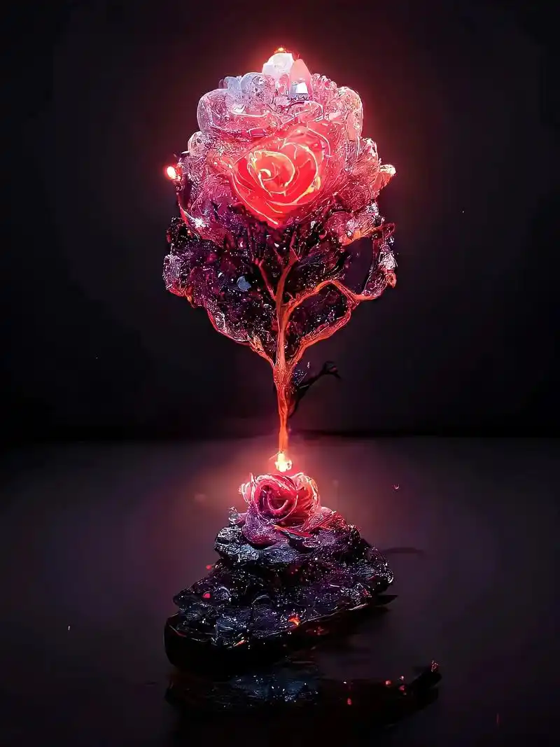 艾特蕞蕞可爱的人一起来看梦幻水晶玫瑰"吧.#送你一张壁纸#抖 - 抖音