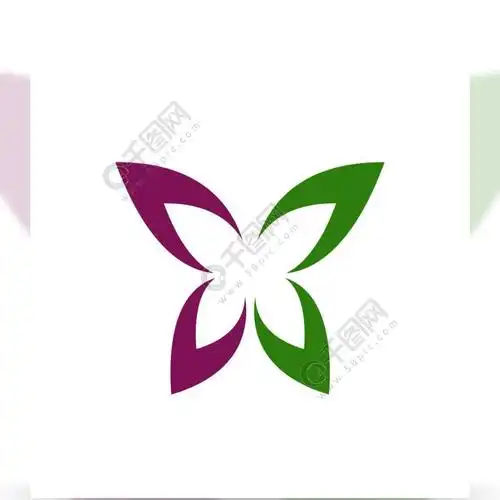 蝴蝶标志矢量模板设计插画