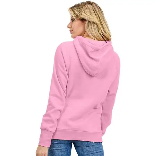 feitong pink sweatshirt women tops casual ultra soft solid full