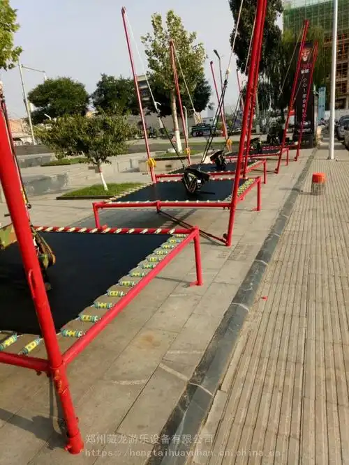 单人小蹦极零售价蹦蹦床手摇蹦极设备儿童蹦极小型弹跳床厂家