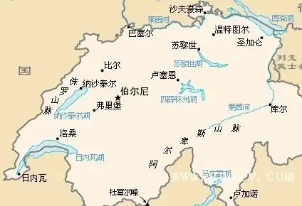 瑞士地图-瑞士地图中文版,瑞士地图高清版