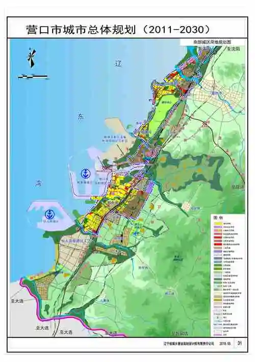 营口市南部城区用地规划图