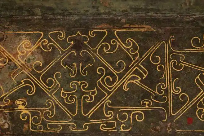 错金青铜勾连云纹钫此为第二贴