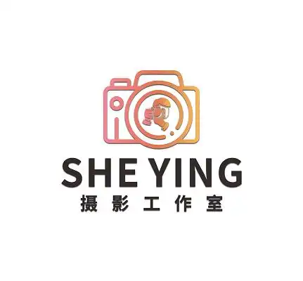 红色简约摄影照相摄影工作室logo摄影logo