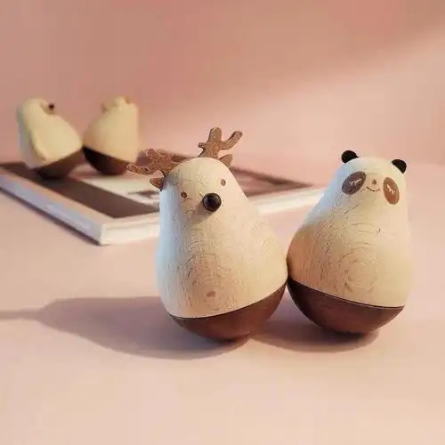 麦鸿狄不倒翁创意木质情人节生日额外男生女生朋友闺蜜儿童玩具鹿小弟