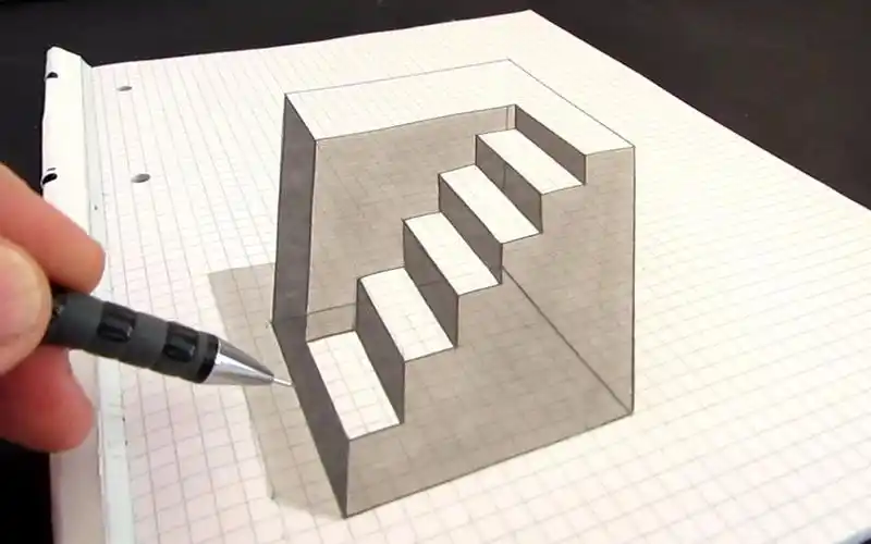 【绘画技巧】绘制一个错觉楼梯