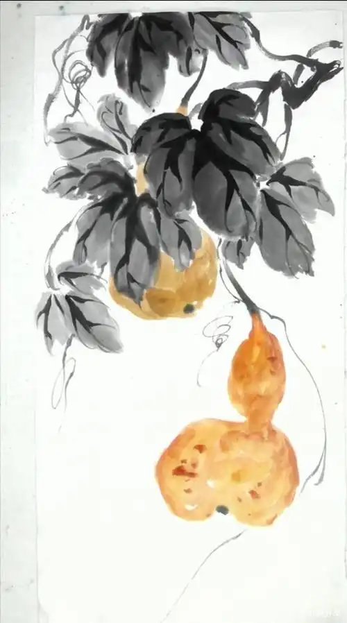 国画写意葫芦怎么去画