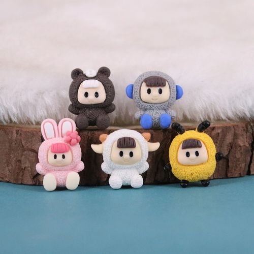 卡通q萌可爱动物精灵树脂配件diy奶油胶手机壳材料发饰品服装辅料