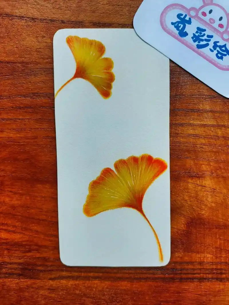 彩铅手绘植物|银杏叶