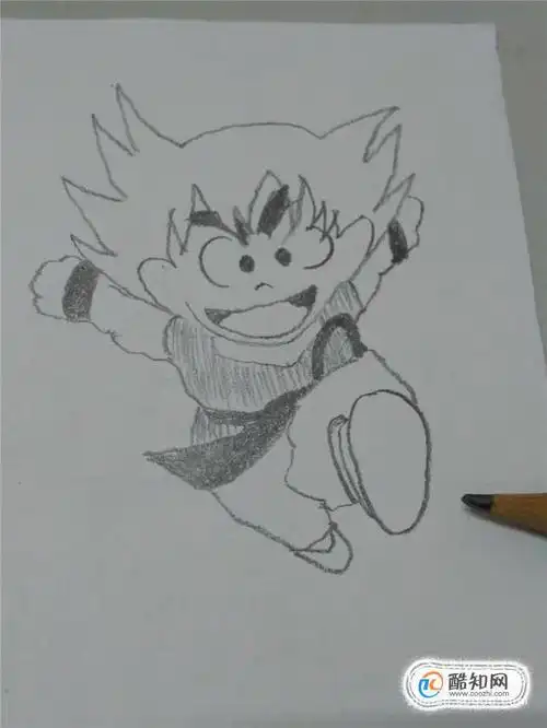 七龙珠孙悟空素描教程