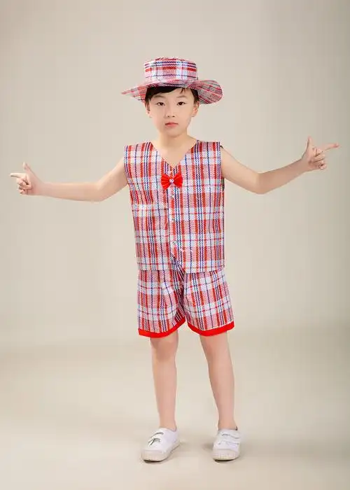 小孩子穿的儿童环保服装幼儿园diy手工自制创意子演出服女童编织袋
