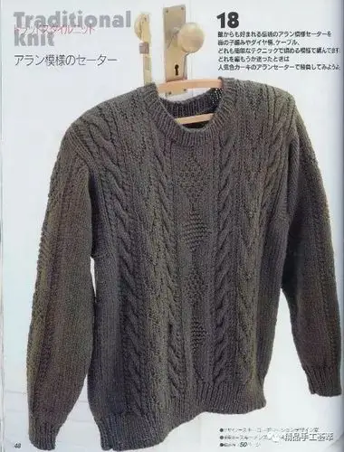 一个贴六款男士毛衣编织花样看看高手们的男士毛衣款式
