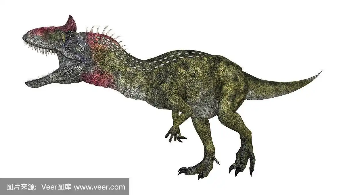 3d渲染恐龙冰脊龙在白色