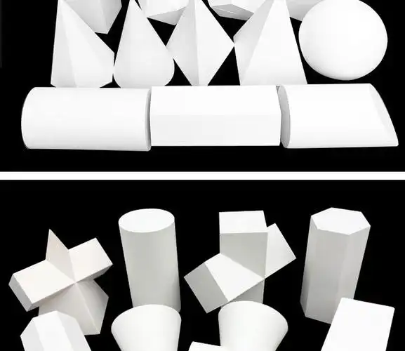 石膏几何体模型静物素描正方体石膏圆球体艺考美术教具单个摆件 圆柱