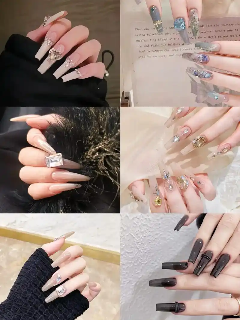 超好看的长款高级美甲