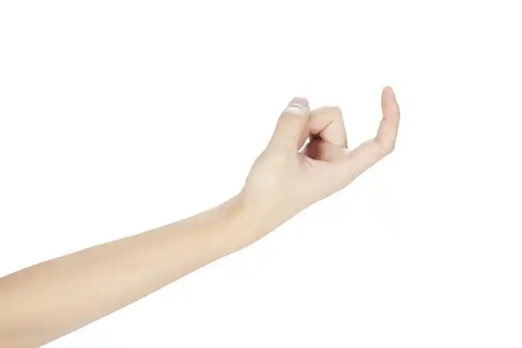 白底手势人物手势伸出手指伸出食指
