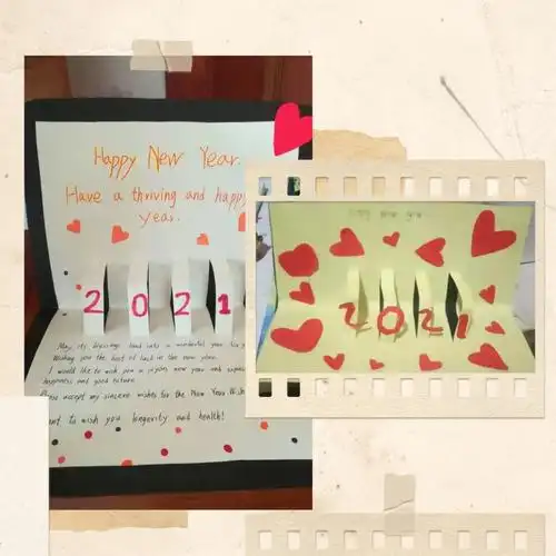 巧手制贺卡,新年送祝福——望亭镇前米阳小学三,四年级英语作品展(二)