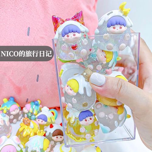 正版nico的旅行日记盲盒可爱萌粒网红潮玩盲袋少女心公仔生日礼物