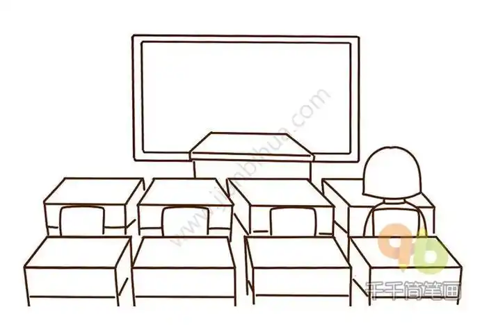 装饰我们的教室简笔画二年级