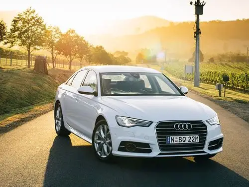 奥迪,白色,正面图,2015 a6 tdi quattro s line sedan au-spec,汽车