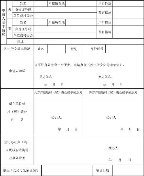 柔顺!独生子女证办理流程"一诺千金"-第2张图片-追风博客