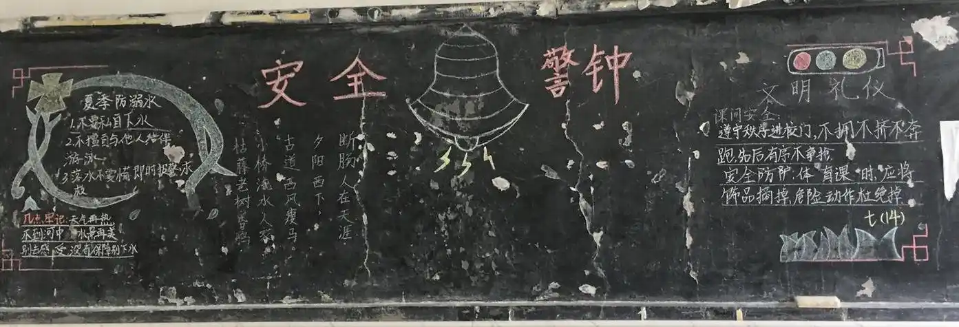 2019年安全月主题黑板报安全月黑板报图片大全