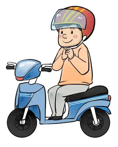 文明出行从头做起封开人请自觉佩戴安全头盔