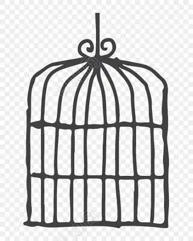打开的笼子的简笔画
