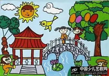 幼儿眼中的公园简笔画