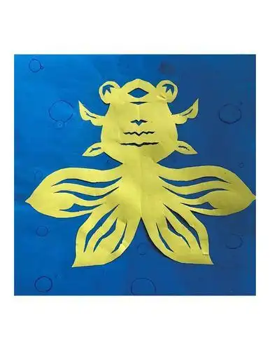 《金鱼剪纸》二年级李家瑶 康有为纪念小学