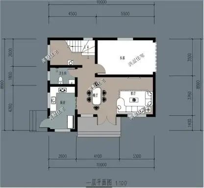 10x8米两层简约别墅,小开间功能多车库露台样样有,17万就能建回家