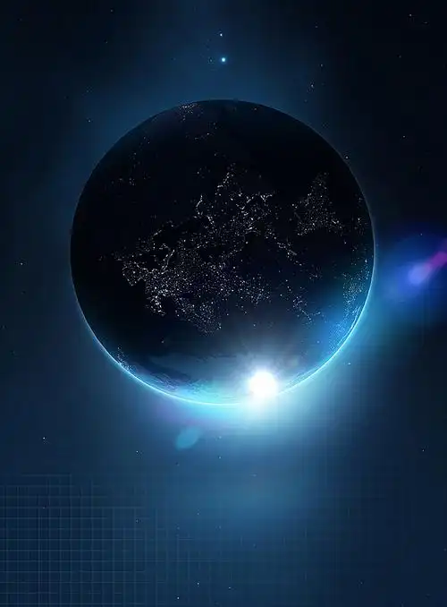 科技感地球海报psd背景素材