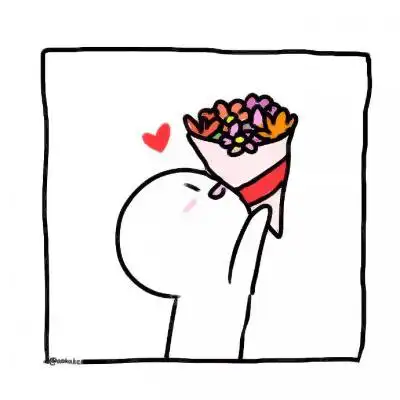 方框简笔小人情侣头像左右上下 简笔白底框子里的小人头像