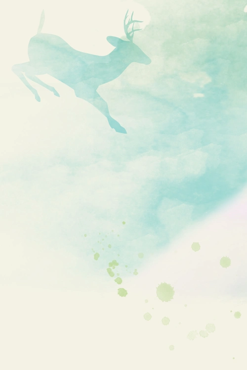 文艺小清新麋鹿手账设计海报背景psd