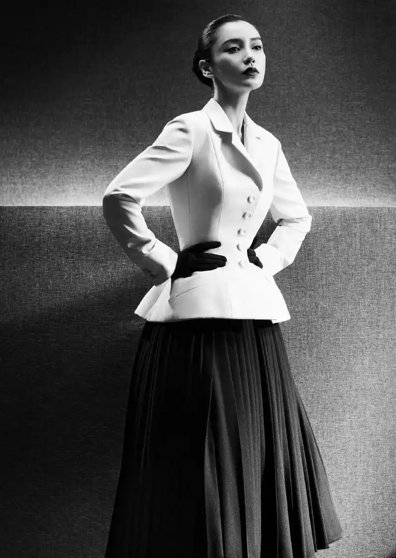 angelababy复古黑白大片曝光