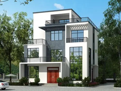 4*13.5m四层中式平顶别墅设计图,含全套施工图