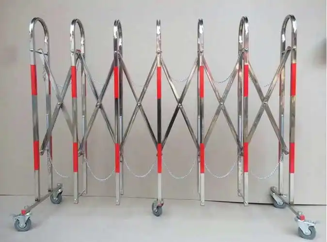 不锈钢伸缩护栏 可移动折叠围栏 幼儿园围挡道路施工活动隔离护栏