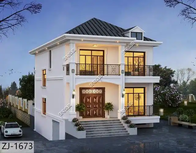 面宽8米别墅设计图纸大全(小面宽别墅图纸大全)