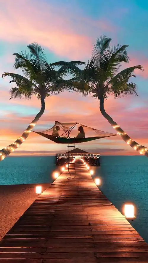 七夕节情侣浪漫图片手机壁纸