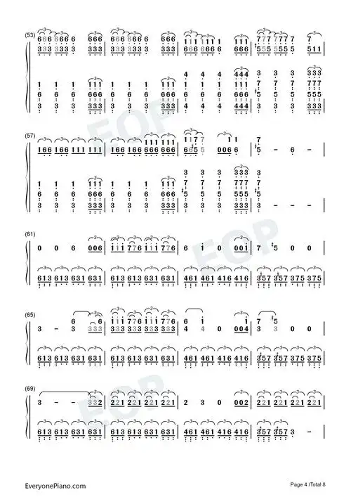 imagine dragon歌曲串烧双手简谱预览4