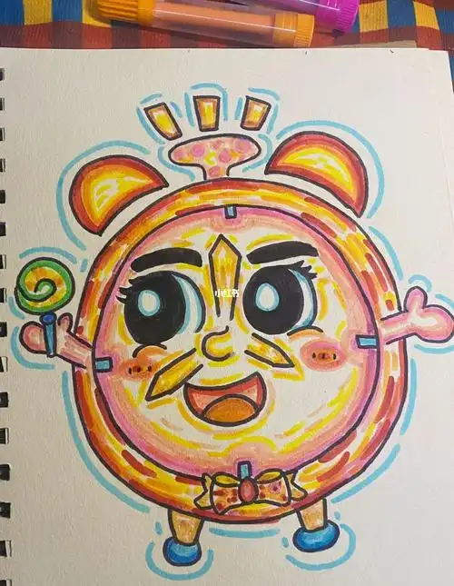 闹钟简笔画