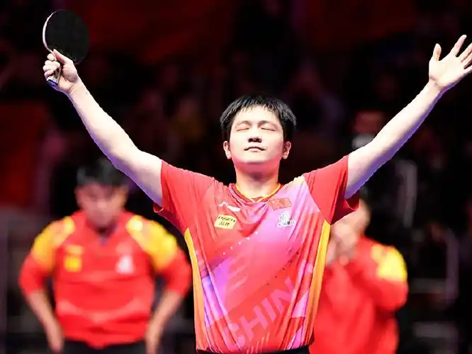 樊振东##釜山世乒赛团体赛##樊振东夺得两分